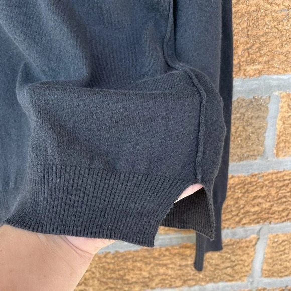 27 miles  malibu elbow leather patch cashmere blend sweater small - Picture 3 of 7